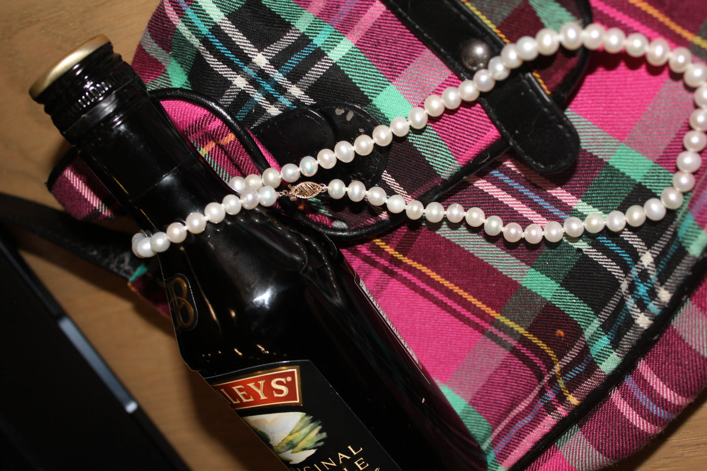 Chinese Akoya pearls and 14K gold clasp
