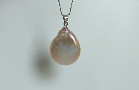 coin pearl pendant and sterling silver